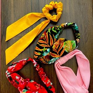 Stylish assortment of headbands and scrunchie